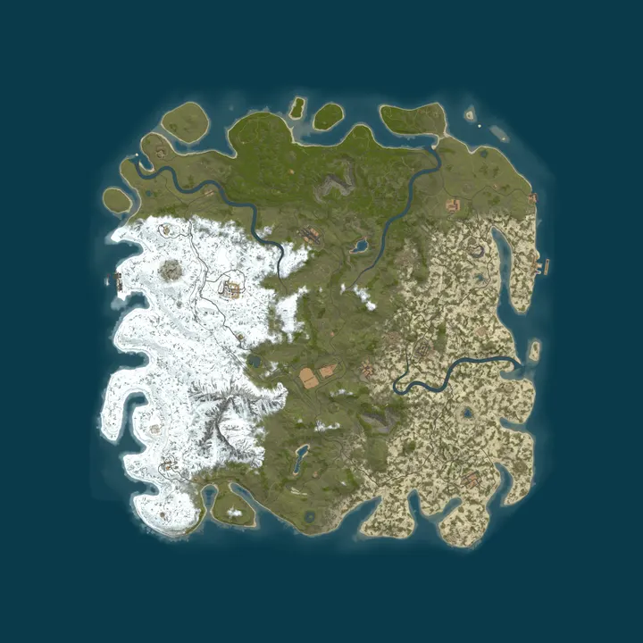 Map of Private Rust Server