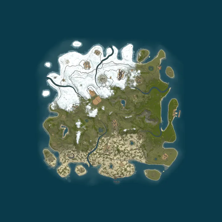 Map of RustGamingNation 500x PvE [Events|Purge|Zombies|SkillTree]