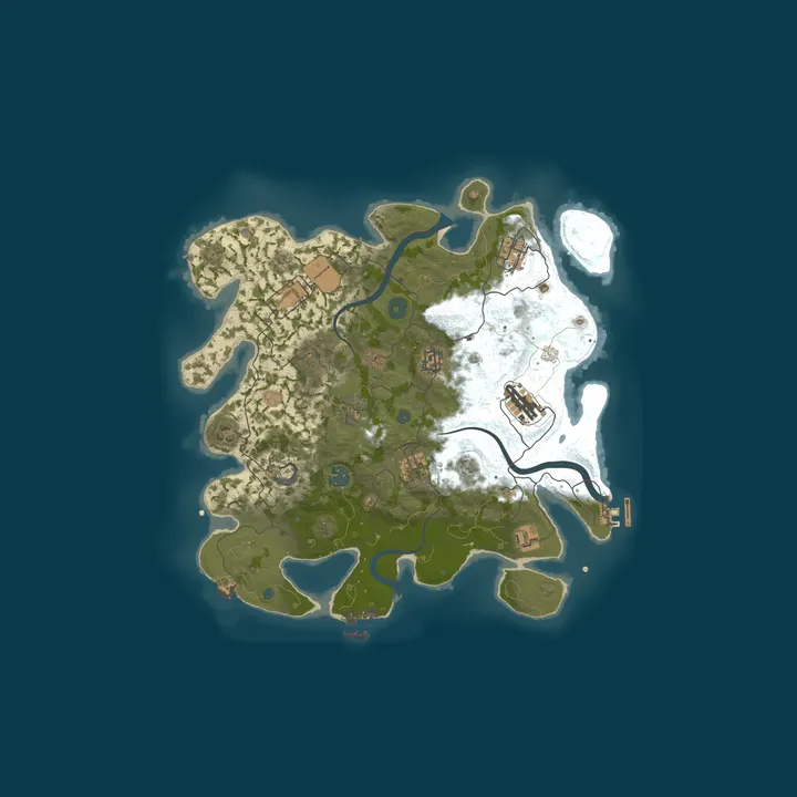 Map of 🔥 Reunion Rust | Last Survivor — 1X | Solo Only