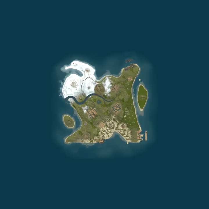 Map of A Shockbyte Rust Server