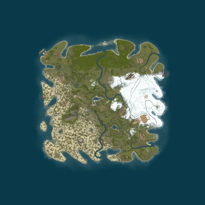 Map of TFI Rust Server | Powered by AMP