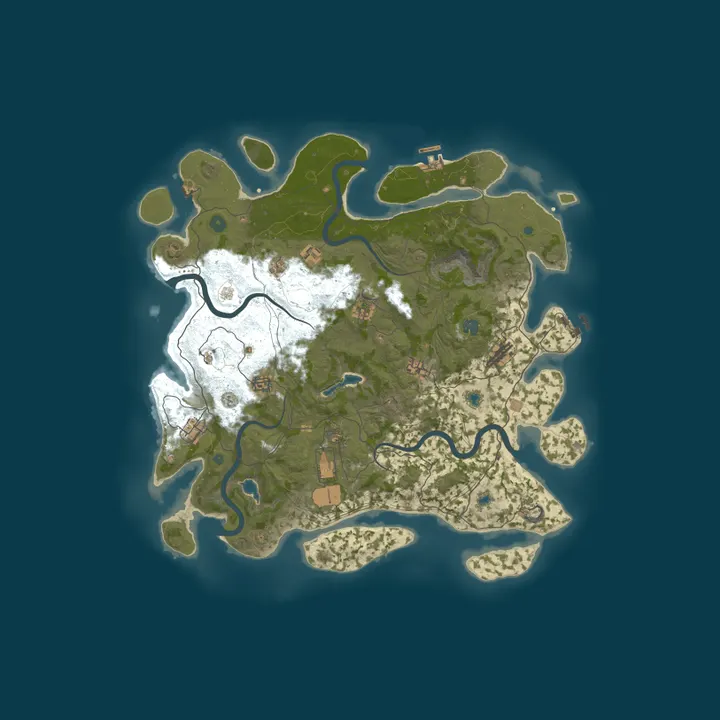 Map of Fell's Rust Server