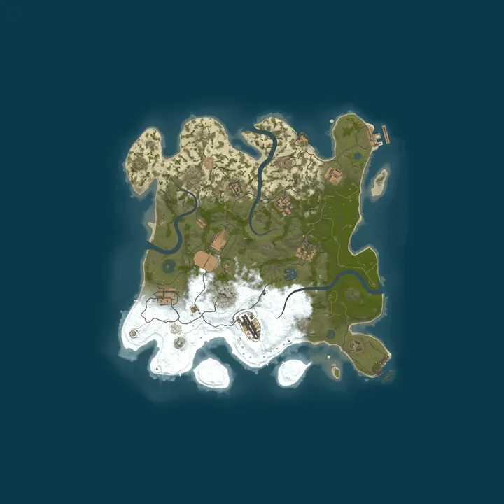Map of ASHFALL | PvE Weekly | Hardcore Base Defense | BETA